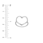 Organic Open Heart Ring