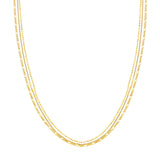 Mixed-Chain Triple Strand Necklace
