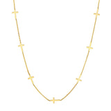Mini Cross Station Necklace