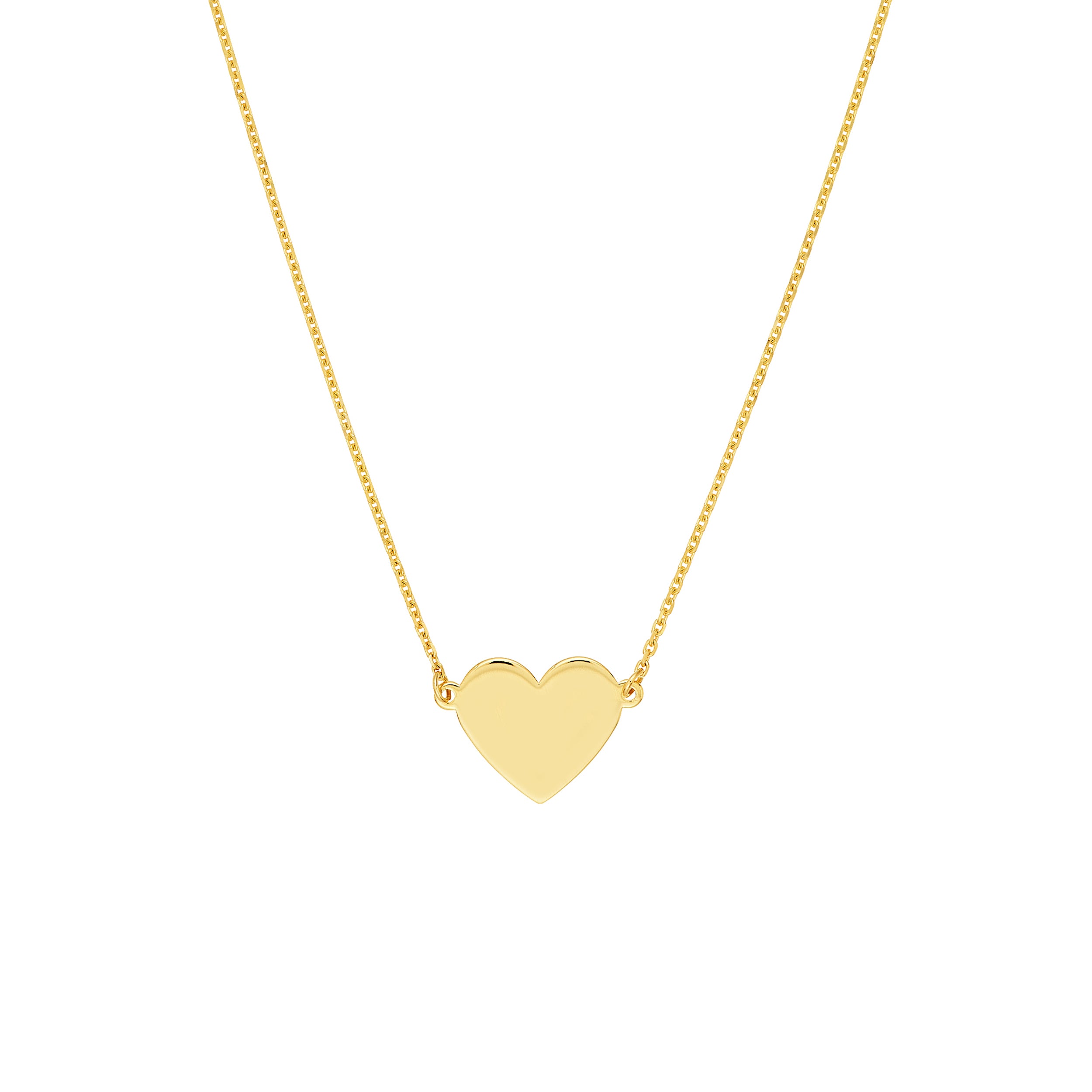 Simple Flat Heart Adjustable Necklace