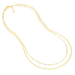 Valentino and Hammered Forzentina Layered Chain