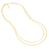 Valentino and Hammered Forzentina Layered Chain