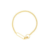 Mini Pushlock Curb Chain Bracelet