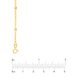 3mm Disco Bead Rolo Chain Necklace