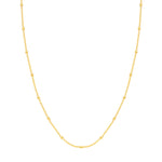 3mm Disco Bead Rolo Chain Necklace