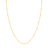 3mm Disco Bead Rolo Chain Necklace