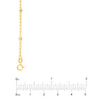 3mm Disco Bead Rolo Chain Necklace