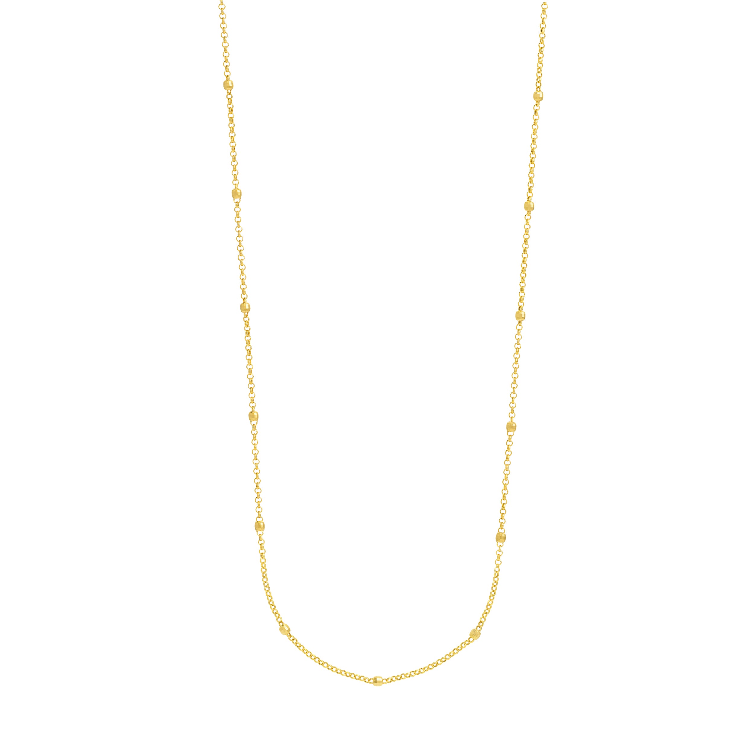 Long & Lovely D/C Bead Station Necklace
