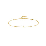 D/C Bead Station Rolo Chain Anklet
