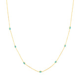 Turquoise Enamel Evil Eye Station Necklace