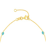 Enamel Evil Eye Station Chain