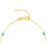 Enamel Evil Eye Station Chain