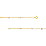 Two-Tone Disco Bead Rolo Chain Necklace