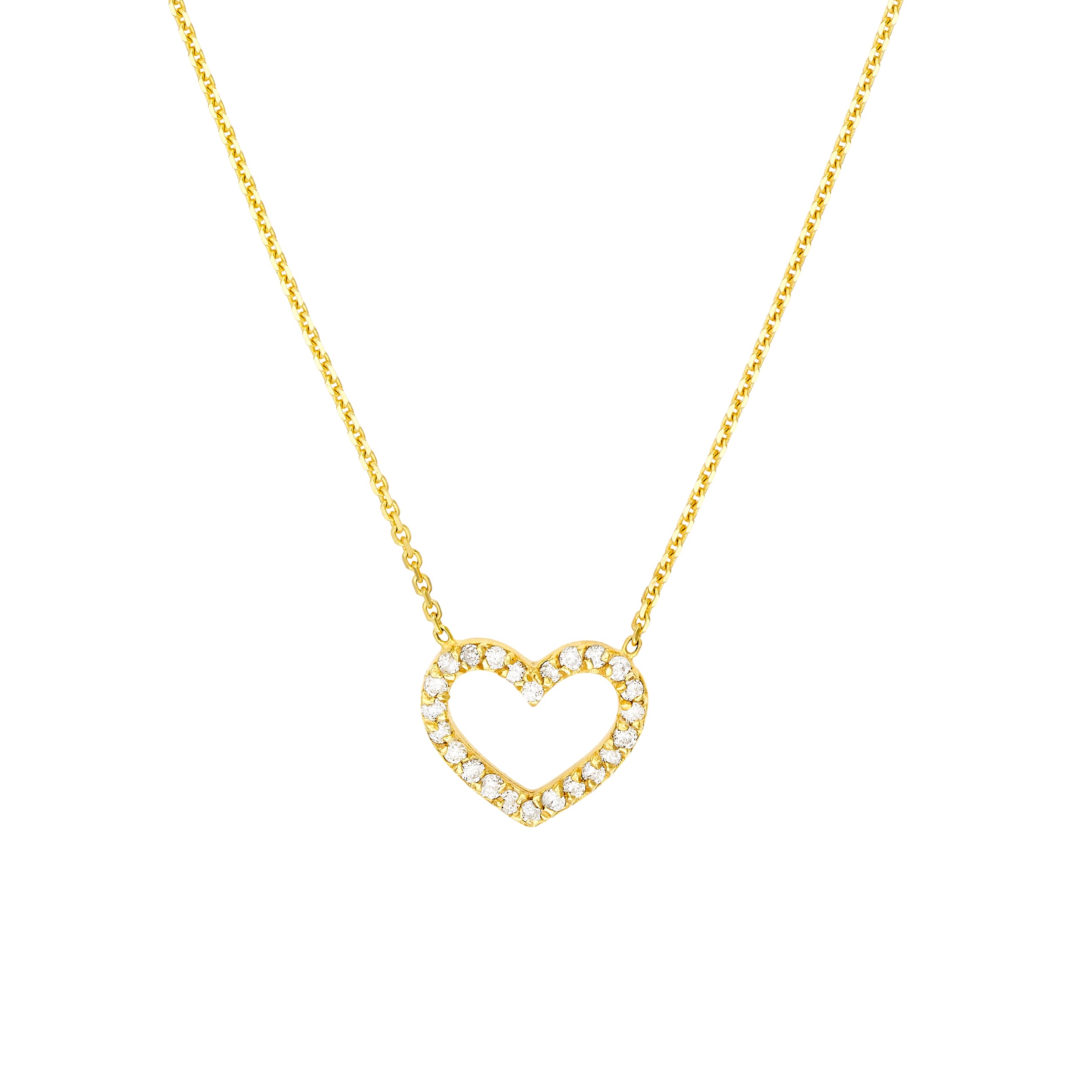 Diamond Frame Heart Necklace