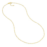 White Enamel Bead on Piatto Chain