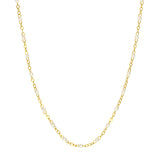 White Enamel Bead on Piatto Chain