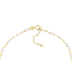 White Enamel Bead on Piatto Chain