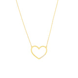 Diamond Row Open Heart Necklace