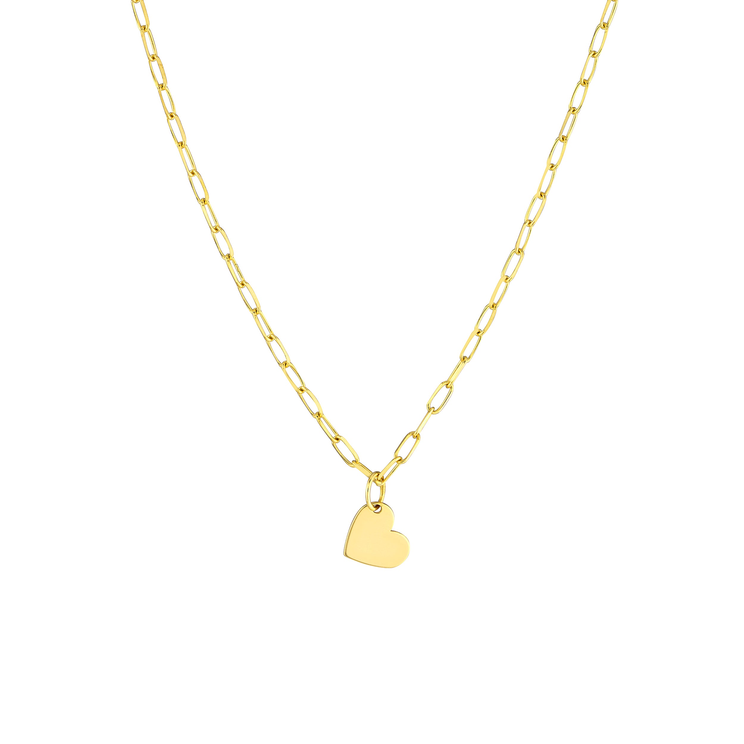 Dangle Heart Paper Clip Necklace