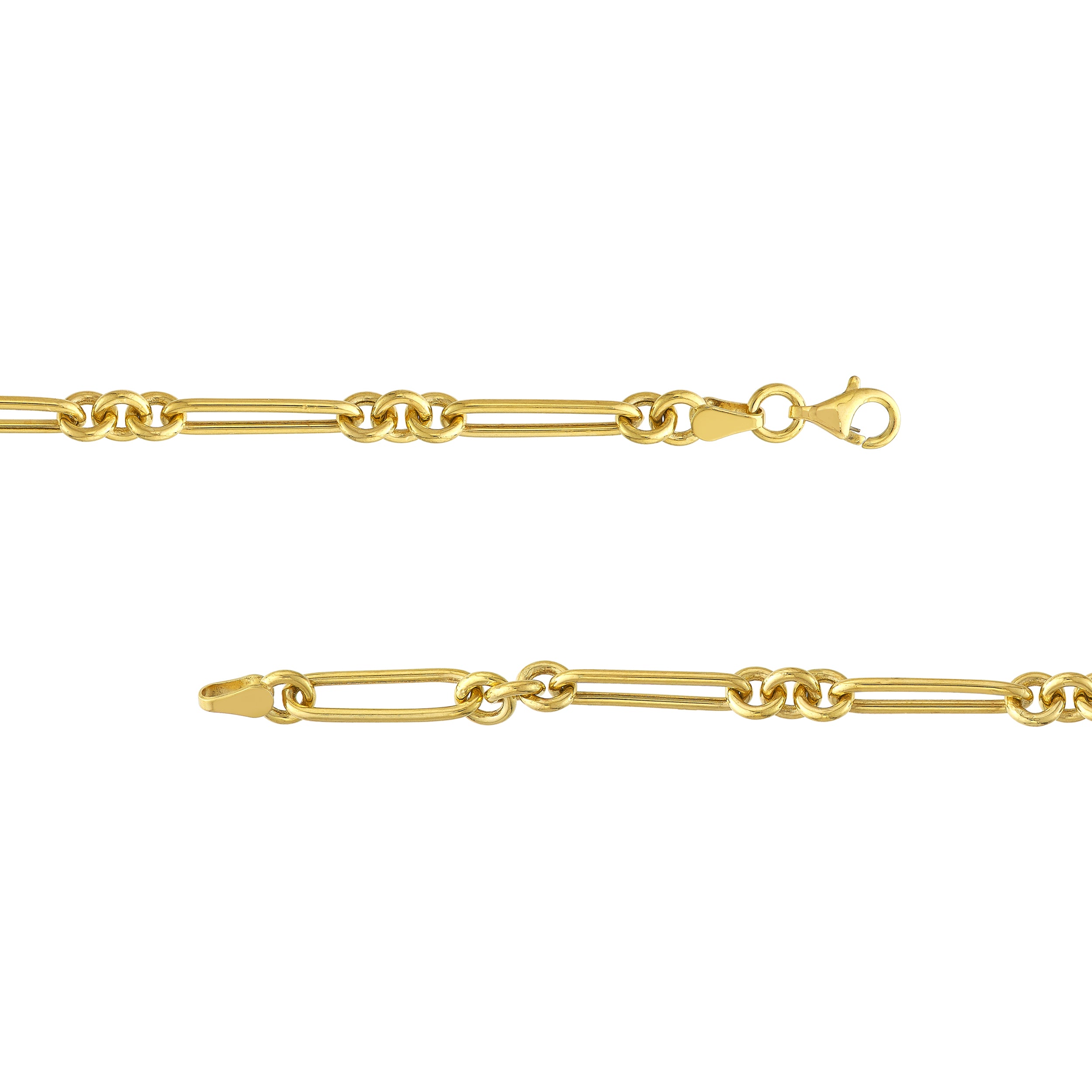3+1 Hollow Fancy Rounded Paper Clip Chain