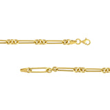 3+1 Hollow Fancy Rounded Paper Clip Chain with Pear Lock