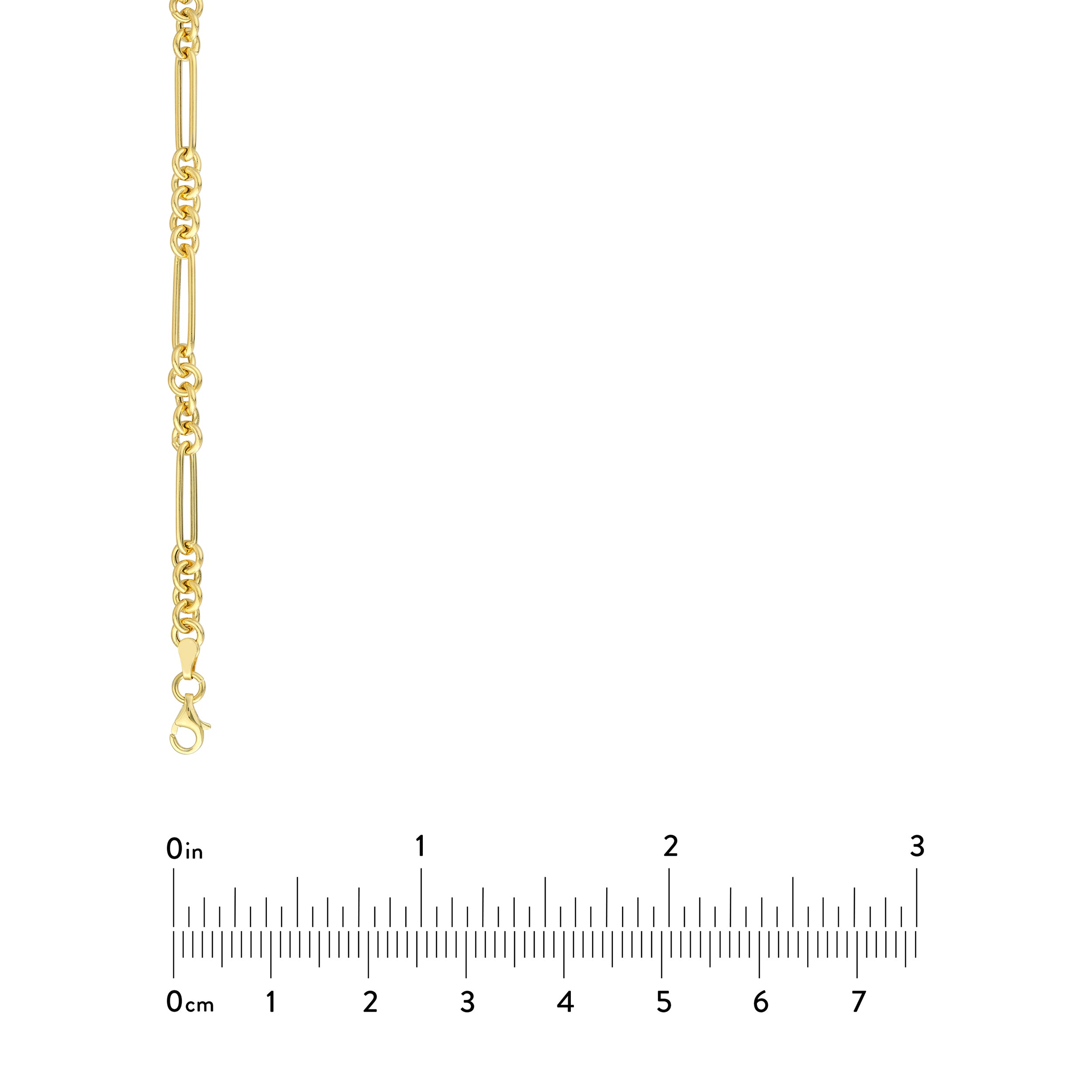 5+1 Round Paper Clip Chain with Pear Lock