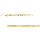 5+1 Round Paper Clip Chain with Pear Lock