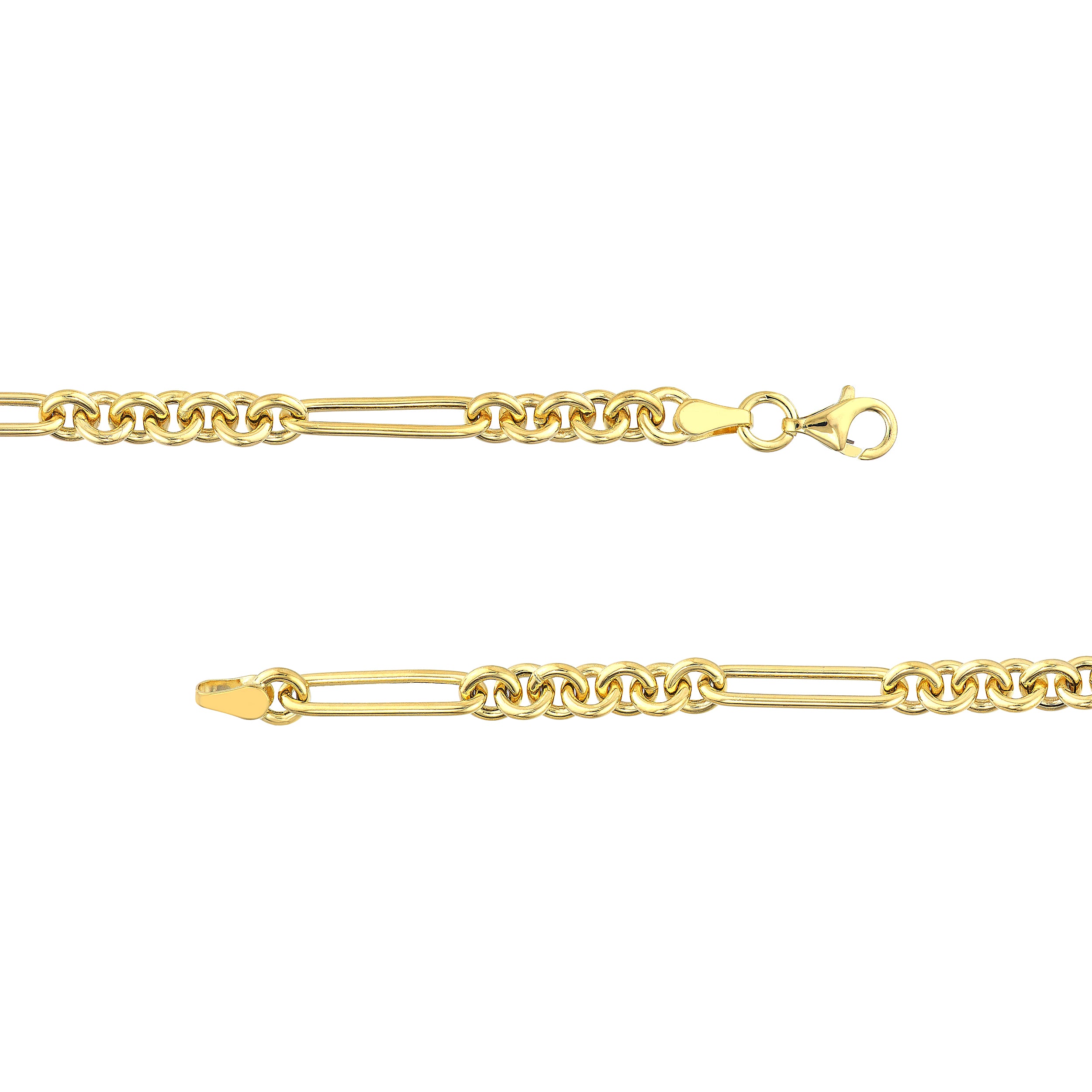 7+1 Round Paper Clip Chain with Pear Lock