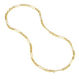 7+1 Round Paper Clip Chain with Pear Lock