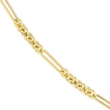 7+1 Round Paper Clip Chain with Pear Lock