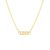 Love Paper Clip Necklace