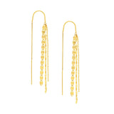 Multi Chain Dangle Threader Earrings