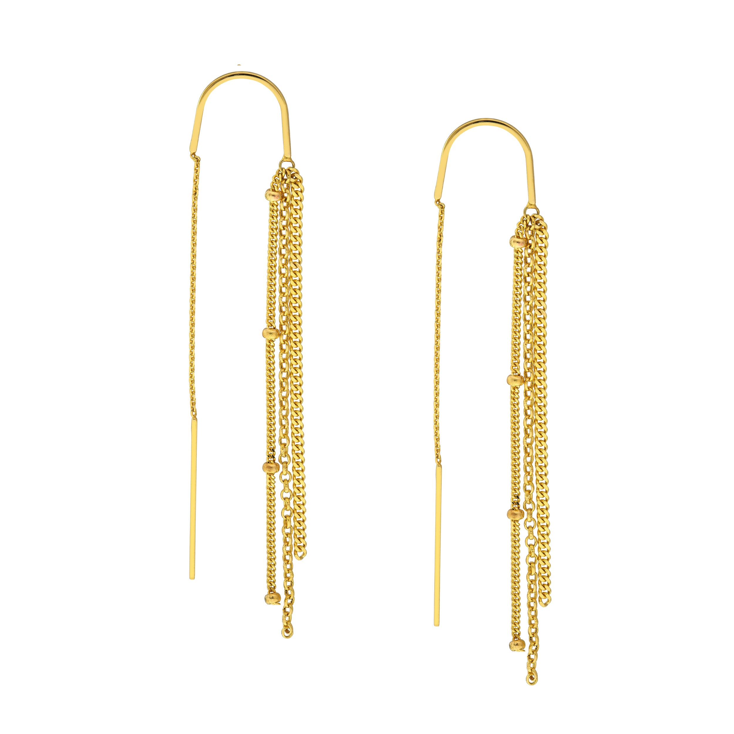 Threader Earrings Multi Chain