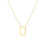 Rounded Rectangle Pendant Necklace