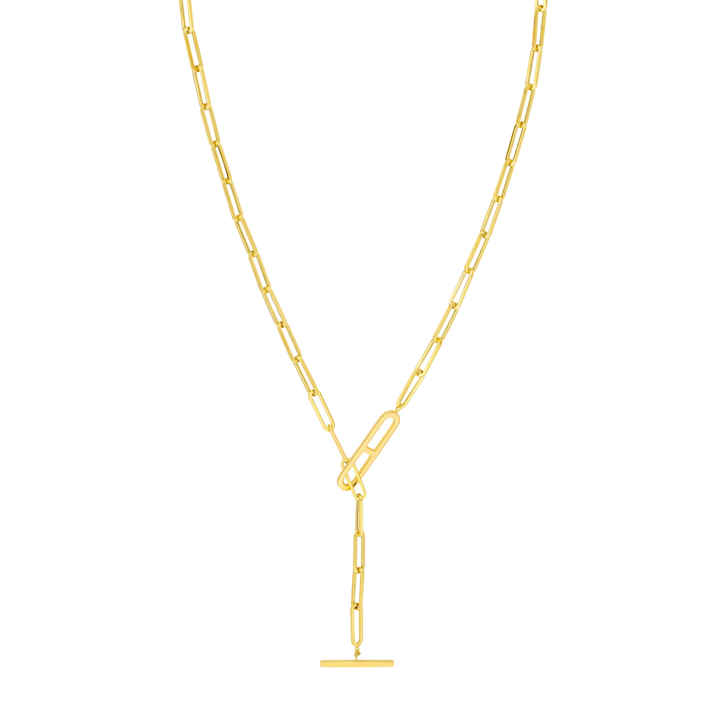 Paper Clip Toggle Necklace