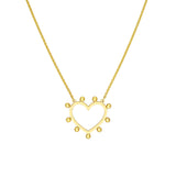 Carousel Bead Heart Necklace