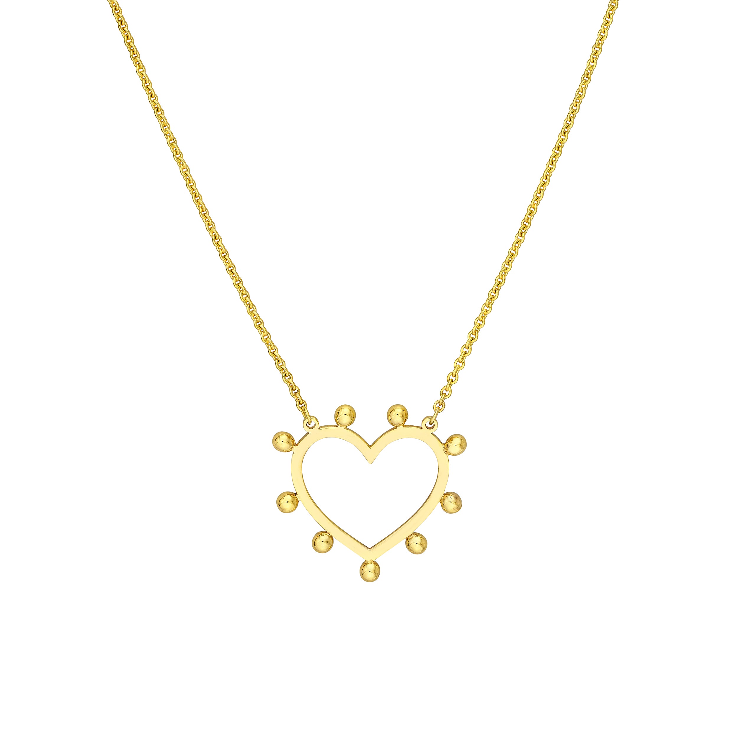 Carousel Bead Heart Necklace