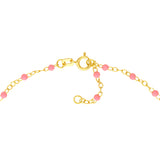 Baby Pink Enamel Bead Piatto Chain
