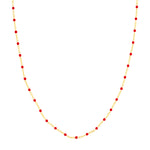 Red Enamel Bead Piatto Chain
