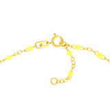 Neon Yellow Enamel Bead Piatto Chain