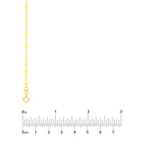 Neon Yellow Enamel Bead Piatto Chain