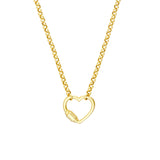 Faux Carabiner Heart on Rolo Necklace