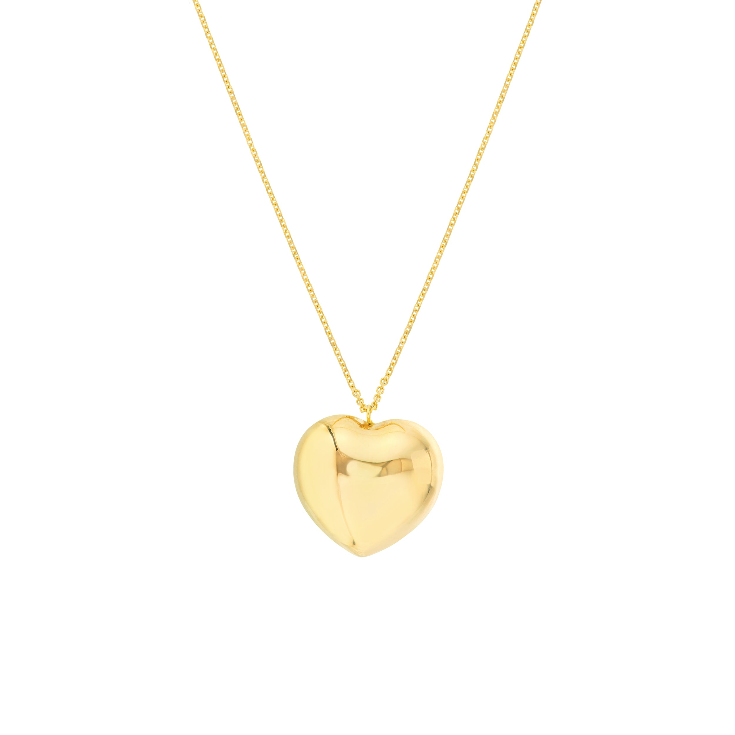 Large Puff Heart Necklace
