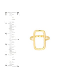Open Paper Clip Link Ring