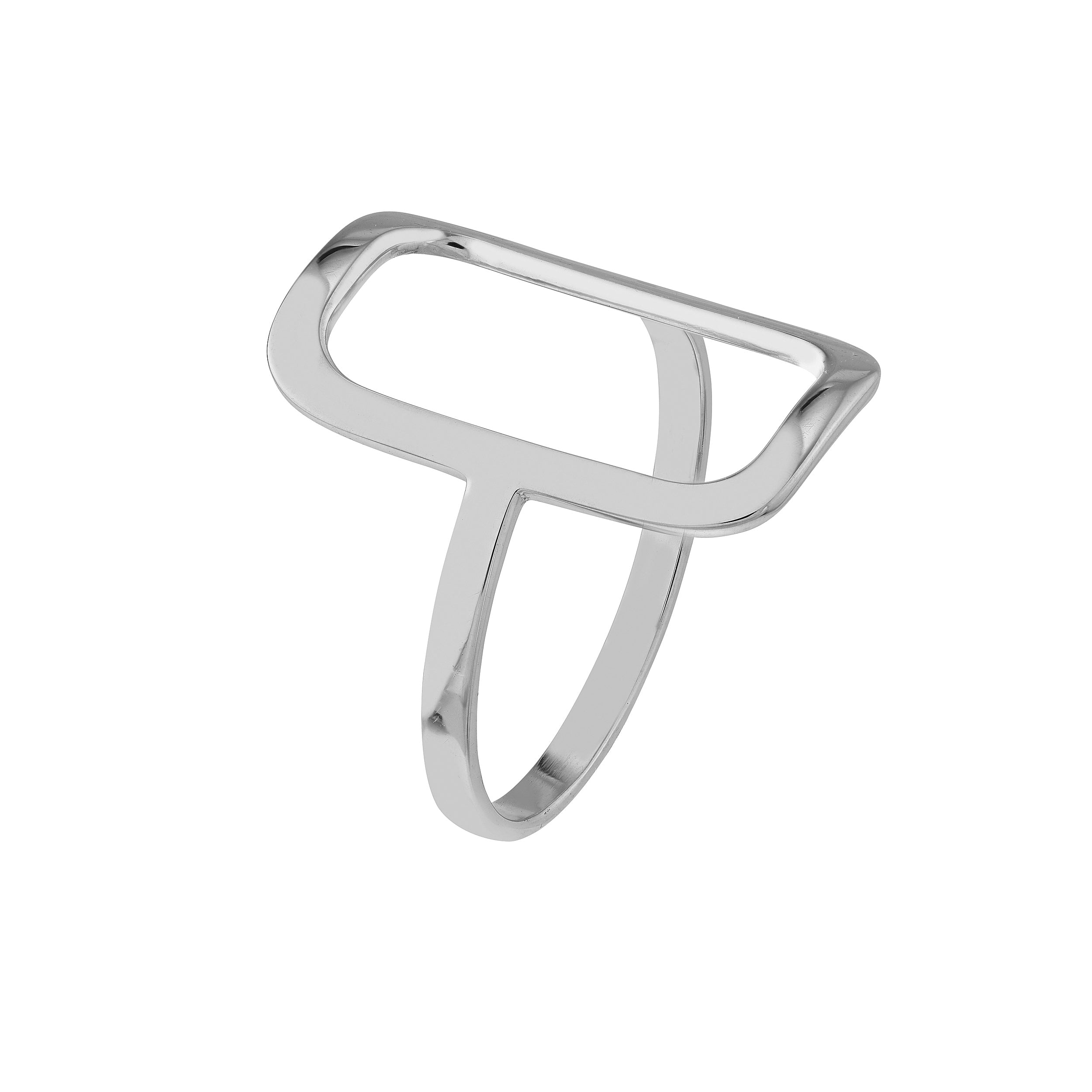 Open Paper Clip Link Ring