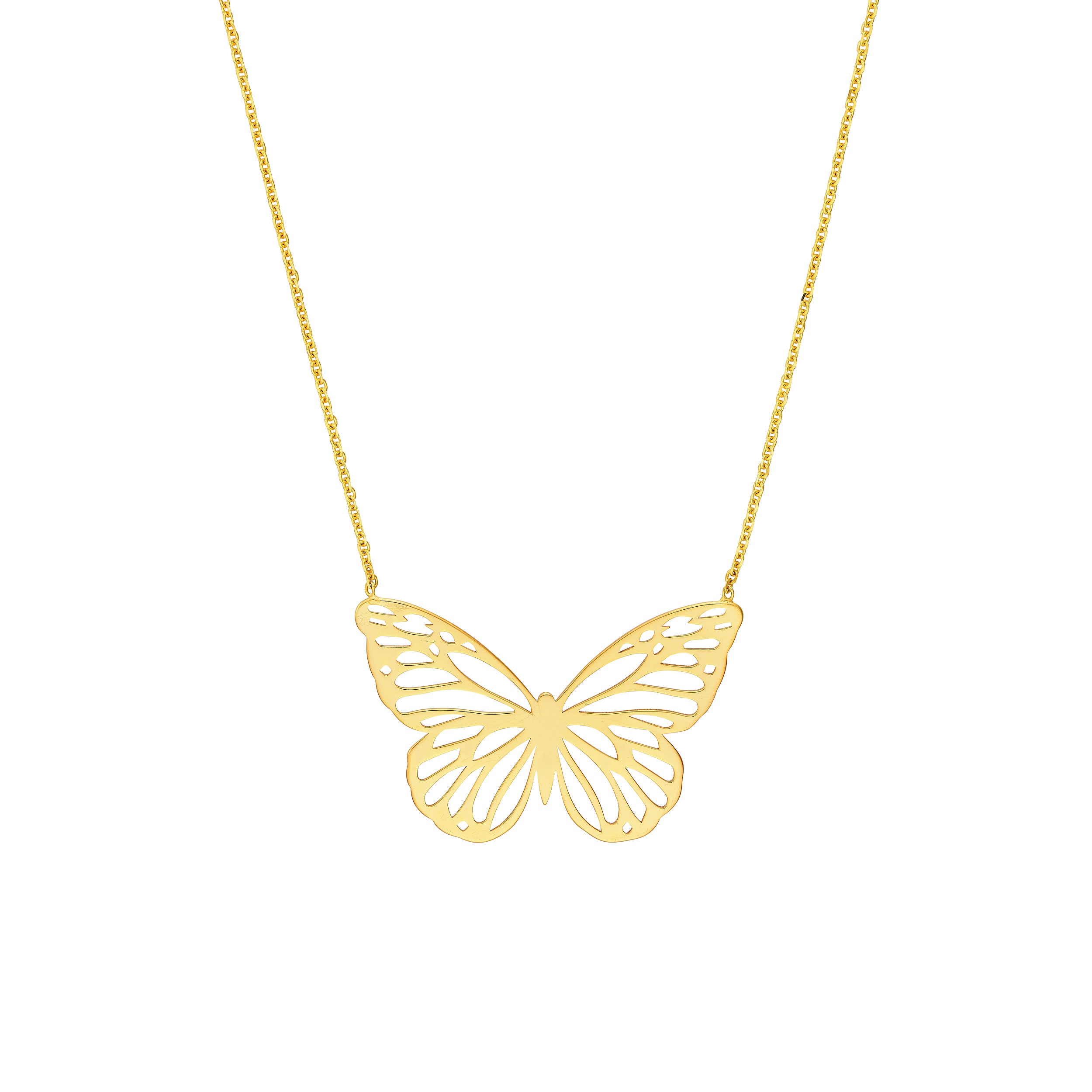 Butterfly Carving Pendant Necklace