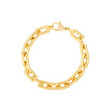 Chunky Paper Clip Bracelet with Diamond Lock