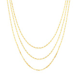 Triple Graduated Box Link Necklace