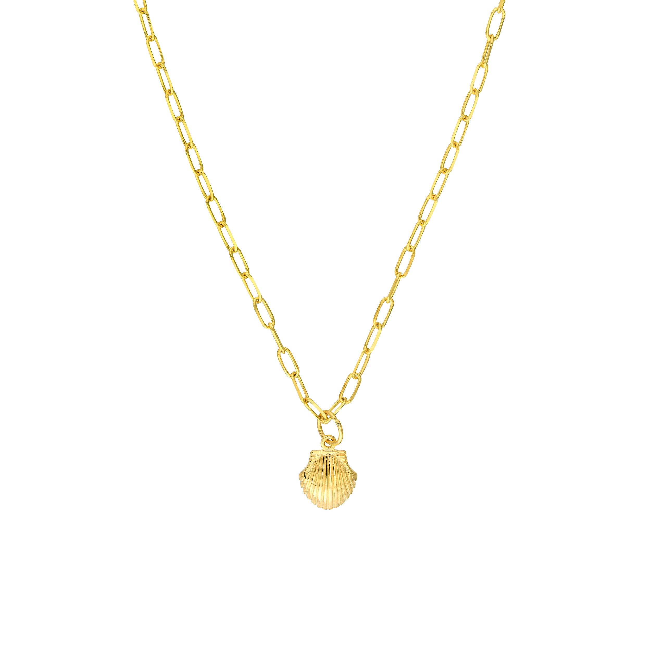 Mini Seashell Paper Clip Necklace