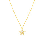 Pavé Diamond Starfish Necklace